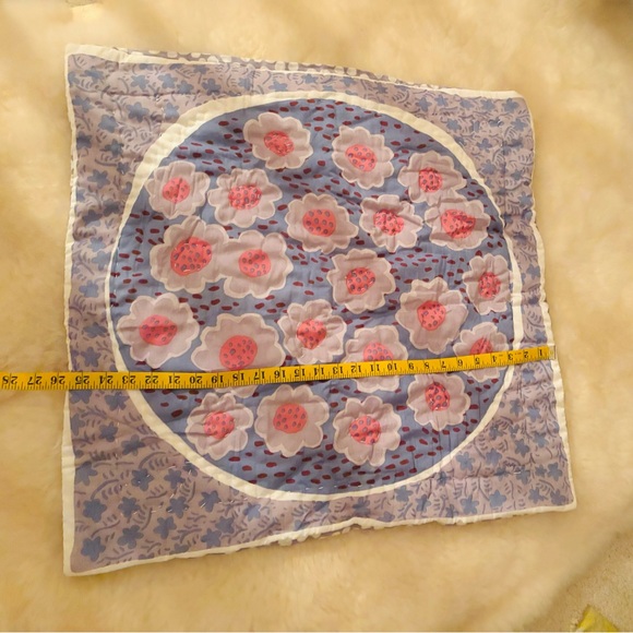 NWT Anthropologie NIEVE Euro sham multi color fabric large quilted 26 in square - Picture 11 of 11